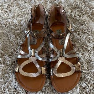 Girls’ STEVE MADDEN Bronze Sandals -Size 13